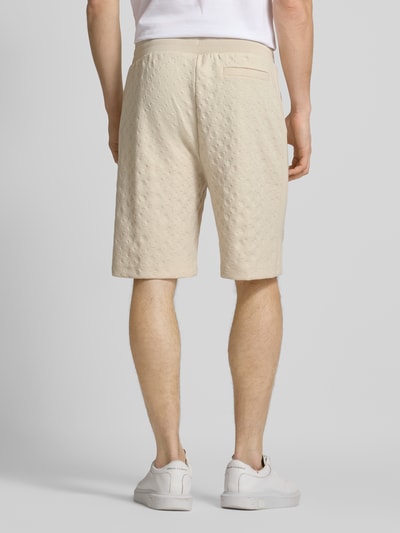 JOOP! Collection Regular Fit Sweatshorts mit Strukurmuster Modell 'Barlas' Beige 5