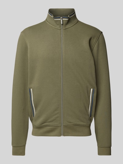 bugatti Sweatjacke mit Stehkragen Oliv 2