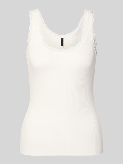 VERO MODA Slim Fit Tank Top aus Bio-Baumwoll-Mix Modell 'NANA' Offwhite 2