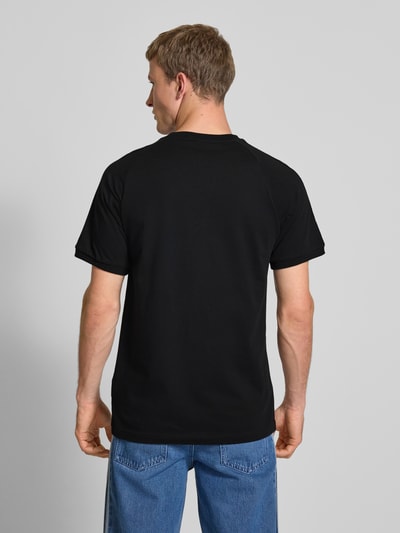 adidas Originals T-shirt met labelstitching en ronde hals Zwart - 5