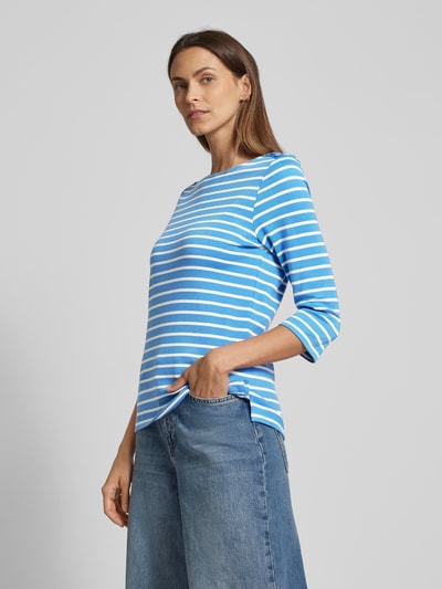 Christian Berg Woman T-shirt ze wzorem w paski i rękawami o dł. 3/4 Królewski niebieski 4
