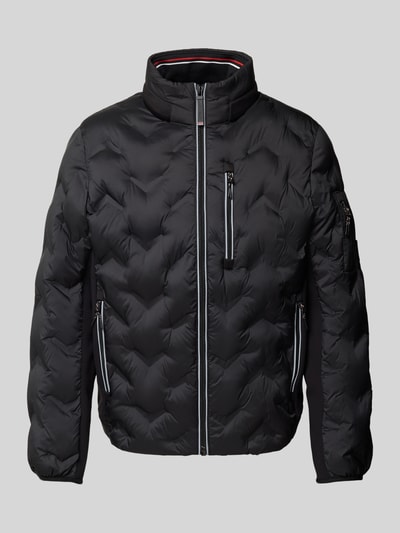 Tom Tailor Kurtka pikowana o kroju regular fit z fakturowanym wzorem Czarny 2