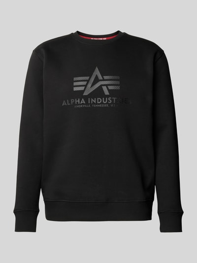 Alpha Industries Sweatshirt met labelprint Zwart - 2