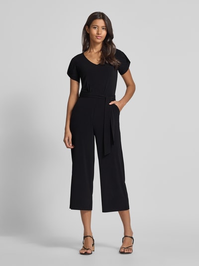 More & More Jumpsuit mit V-Ausschnitt und Bindegürtel Black 4