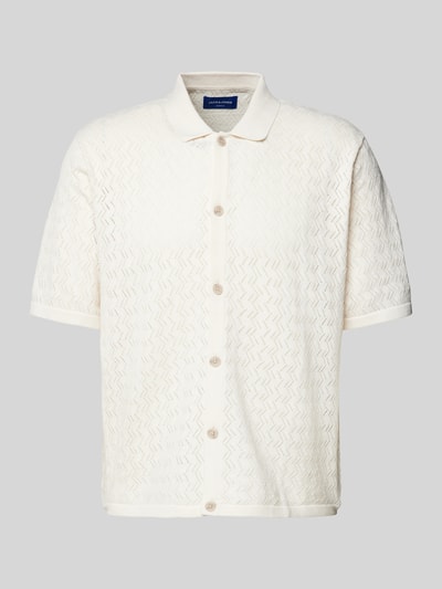 Jack & Jones Regular Fit Freizeithemd mit Lochstickerei Modell 'NOTO' Offwhite 2