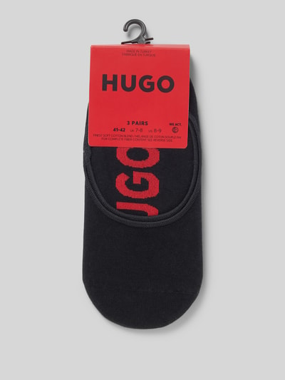 HUGO Füßlinge mit Label-Print im 3er-Pack Black 3