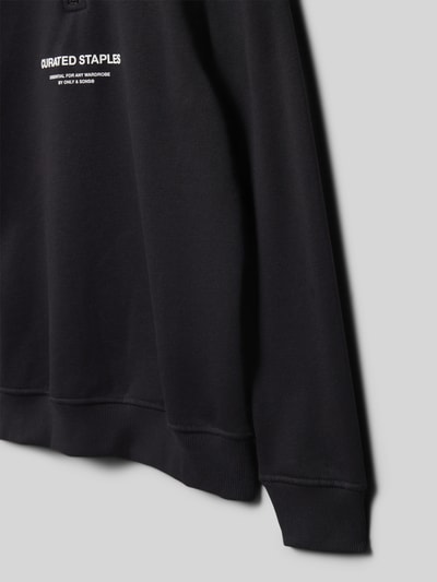 Only & Sons Regular Fit Sweatshirt aus Baumwoll-Mix Modell 'CURATED' Black 2