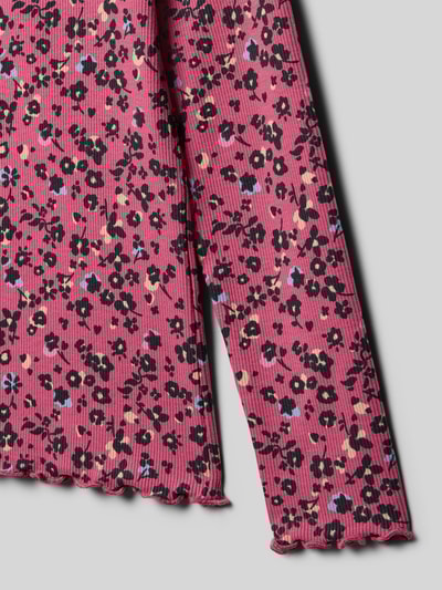 s.Oliver RED LABEL Bluzka z długim rękawem o kroju slim fit z mieszanki bawełny Mocnoróżowy 2