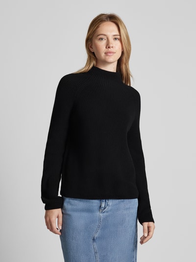 Marc O'Polo Langarmpullover mit Stehkragen Black 4