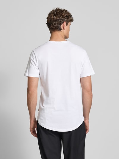 Only & Sons T-shirt z detalem z logo model ‘MATT’ Biały 5