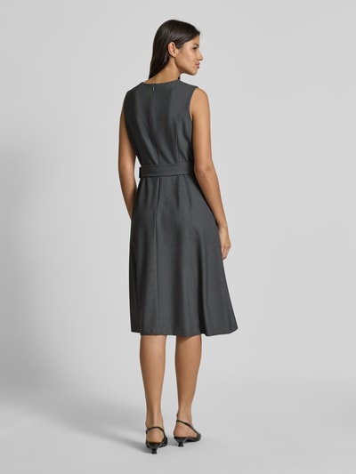 comma Midi-jurk met viscose, model 'September' Antraciet - 5