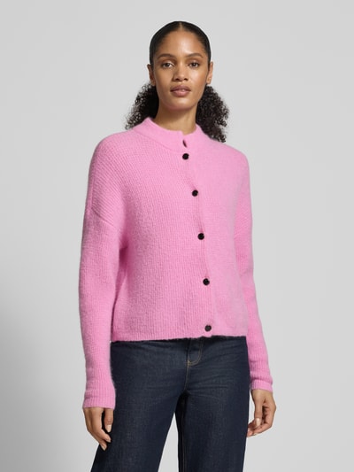 Gestuz Regular Fit Cardigan aus Alpaka-Mix Modell 'Alpha' Pink 4