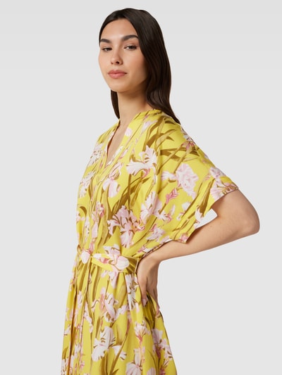 Gant Sukienka midi ze wzorem na całej powierzchni Żółty 3