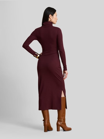 Lauren Ralph Lauren Regular fit vrijetijdsjurk van mix van katoen en modal Bordeaux - 4