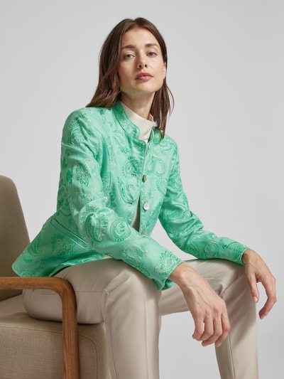 WHITE LABEL Leinenblazer mit Paisley-Muster Mint 3