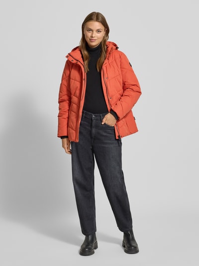 G.I.G.A. DX Gewatteerd regular fit jack met capuchon Terracotta - 1