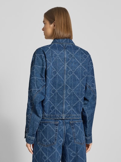 Calvin Klein Jeans Jeansjacke mit Umlegekragen und Knopfleiste Blau 5