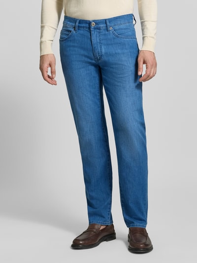 Brax Regular Fit Jeans im Used-Look Modell 'Cadiz' Jeansblau 4