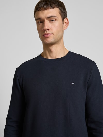 Christian Berg Men Longsleeve mit Label-Stitching Marine 3