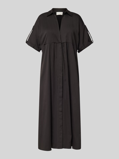 Milano Italy Midi-jurk in laagjeslook Zwart - 2