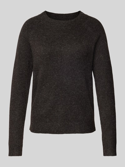 Vero Moda Regular Fit Strickpullover in Melange Modell 'DOFFY' Dunkelbraun 2