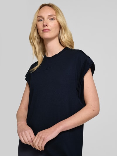 BOSS Orange T-Shirt-Kleid mit Label-Stitching Modell 'Edress' Marine 3