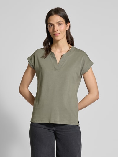 Soyaconcept T-Shirt mit V-Ausschnitt Modell 'DERBY' Khaki 4