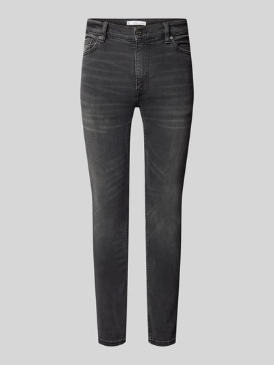 Mango Super Skinny Fit Jeans im 5-Pocket-Design Modell 'Jude' Anthrazit 2