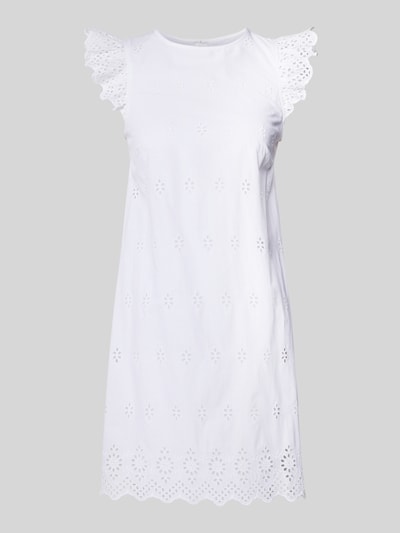 Only Uitlopende mini-jurk met broderie anglaise, model 'LOU' Wit - 2