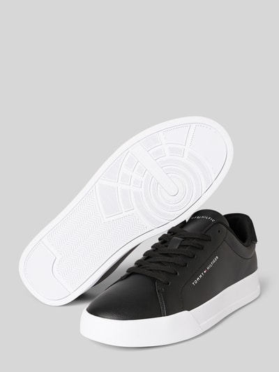 Tommy Hilfiger Low Top Sneaker aus Leder-Mix Black 4