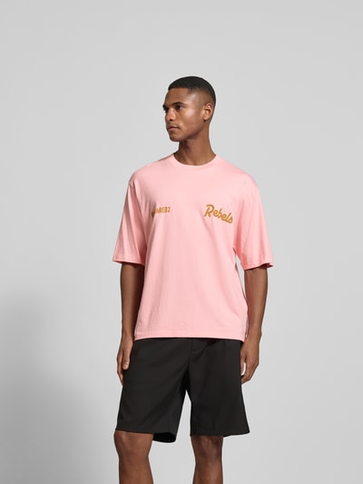 Dsquared2 Loose Fit T-Shirt mit Logo-Stitching Rosa 4