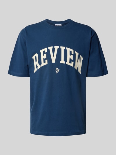 REVIEW T-shirt z nadrukiem z logo Ciemnoniebieski 2