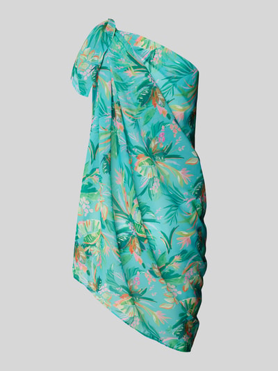 Venice Beach Pareo im One-Shoulder-Look mit Knotendetail Modell 'Sandra' Tuerkis 3