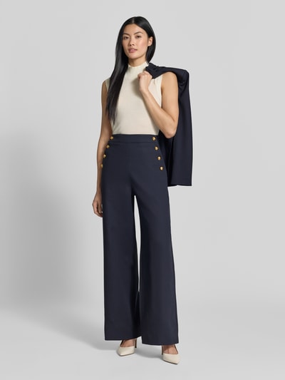 Max Mara Studio Wijdte broek van puur katoen model 'BETULLA' Marineblauw - 1