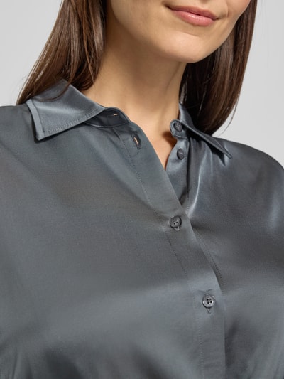 Emily Van den Bergh Regular Fit Bluse aus Viskose mit Knopfleiste Mittelgrau 3