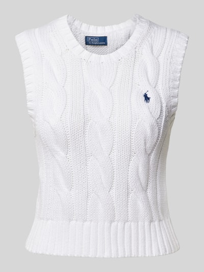 Polo Ralph Lauren Pullunder mit Label-Stitching Weiss 2