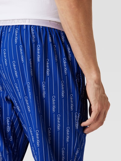 Calvin Klein Underwear Spodnie od piżamy z paskiem z logo Królewski niebieski 3