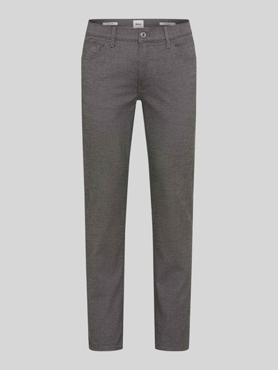 Brax Regular Fit Chino aus Baumwoll-Mix mit Viskose-Anteil Modell 'Wool Look Flex' Silber 2