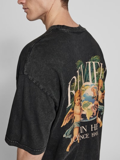 REVIEW T-Shirt mit Label-Print Black 3