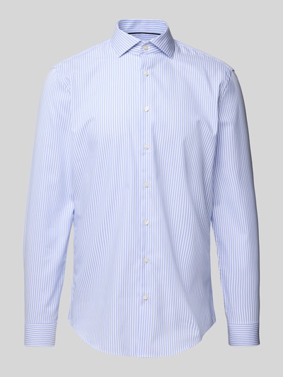 Jake*s Slim Fit Business-Hemd mit Knopfleiste Bleu 2