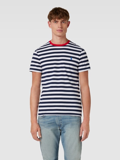 Polo Ralph Lauren T-Shirt mit Streifenmuster Marine 4