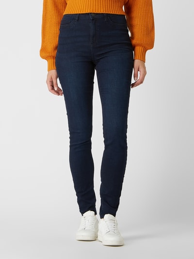 Noisy May Skinny Fit High Waist Jeans mit Stretch-Anteil Modell 'Callie' Dunkelblau 4