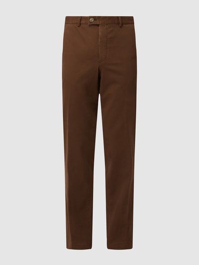 Hiltl Regular fit chino met stretch, model 'Parma' Lichtbruin - 2