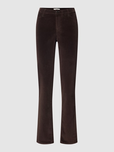 Brax Slim fit jeans in fluweellook, model 'Mary' Chocoladebruin - 2