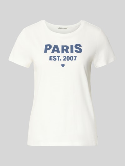 Tom Tailor Denim Regular Fit T-Shirt aus reiner Baumwolle Offwhite 2