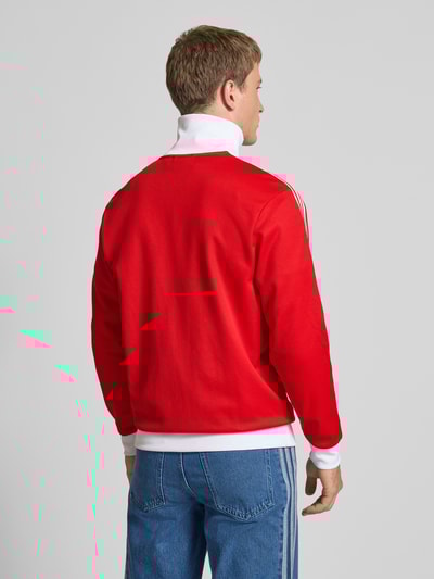 adidas Originals Sweatjacke mit Stehkragen und Reißverschlusstaschen Rot 5