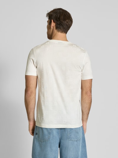 JOOP! Collection T-shirt męski JOOP! Collection;Czysta bawełna;Dopasowany fason;Model ‘Berno’;Okrągły dekolt ;Długość tyłu w rozmiarze M: 72 cm Złamany biały 5