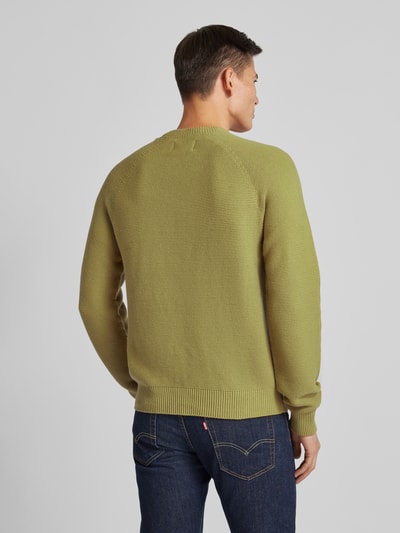 JAKE*S STUDIO MEN Strickpullover mit Rundhalsausschnitt Senf 5