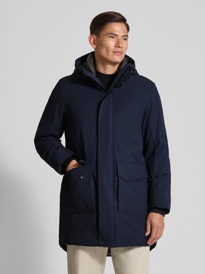 Tom Tailor Denim Regular fit lange parka van waterdicht materiaal Donkerblauw - 4