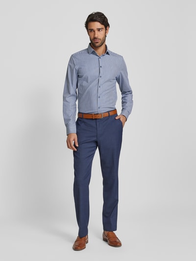 OLYMP Level Five Slim fit zakelijk overhemd met new-kentkraag Marineblauw - 1